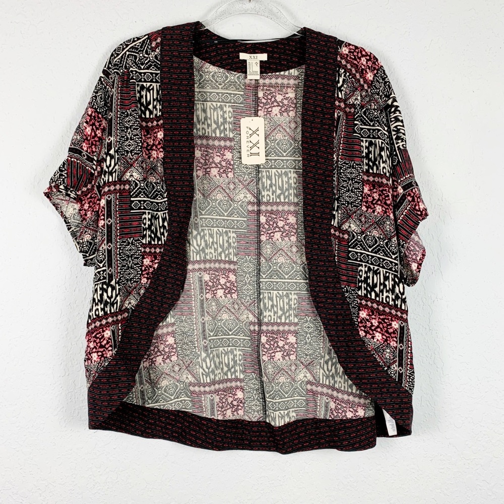 🔥 NWT XXI Forever Woven Open Kimono Cardigan